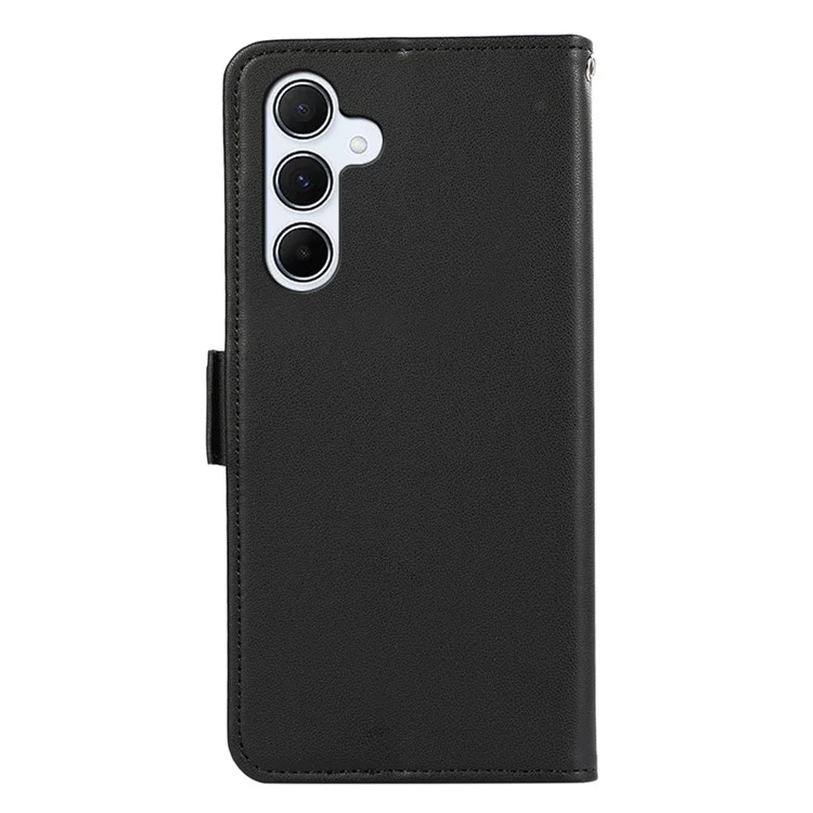 ABEEL For Samsung Galaxy A14 4G / 5G Leather Case RFID Blocking Wallet Stand Phone Cover - Black