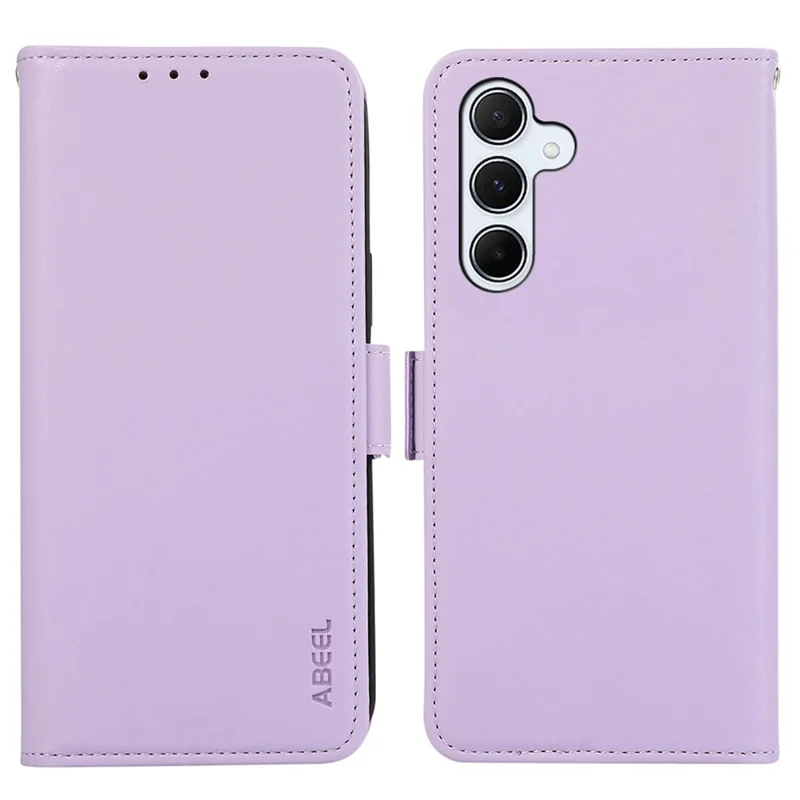 ABEEL For Samsung Galaxy A14 4G / 5G Leather Case RFID Blocking Wallet Stand Phone Cover - Purple