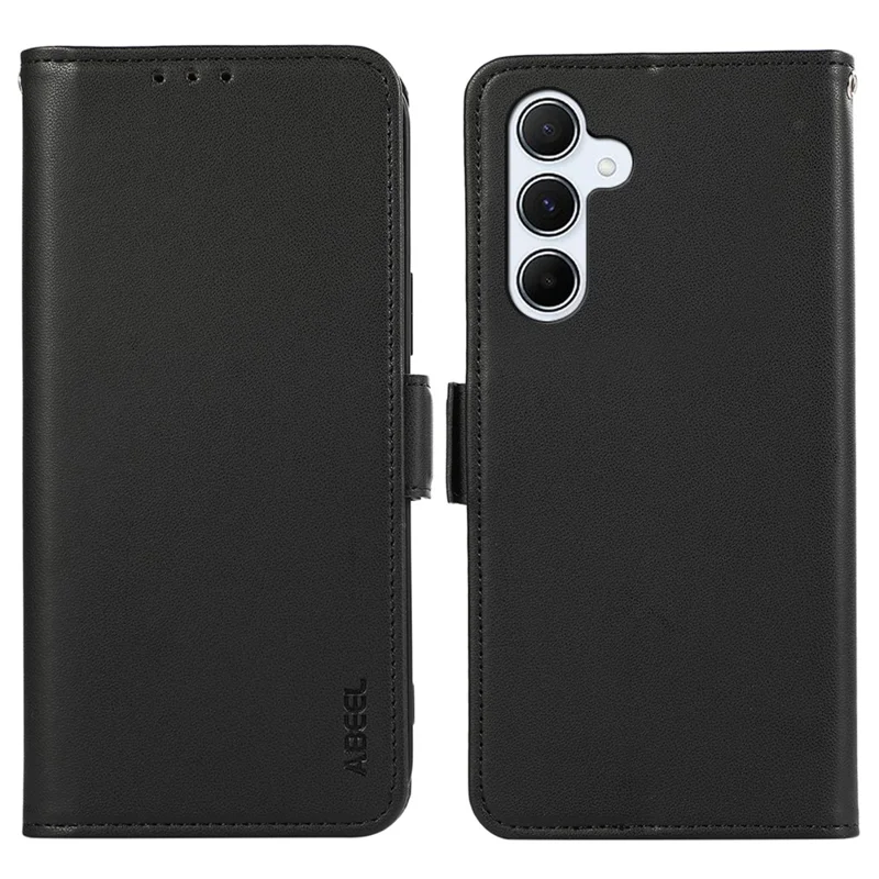 ABEEL Per Samsung Galaxy A15 4G / A15 5G Custodia Antigraffio in Pelle PU+TPU Cover Telefonica - Nero