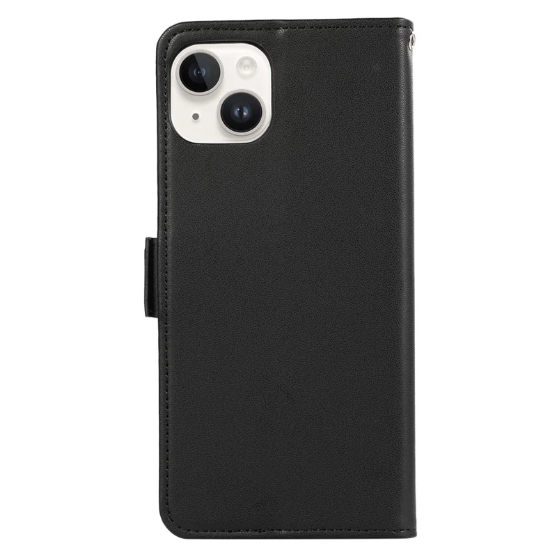 ABEEL For iPhone 15 Plus Case with Purse RFID Blocking Leather Flip Phone Cover - Black