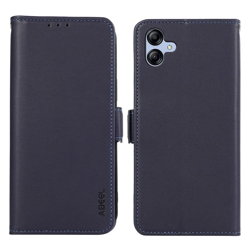 ABEEL For Samsung Galaxy A04 4G (164.4 x 76.3 x 9.1 mm) PU Leather Wallet Stand Case RFID Blocking Phone Shell - Blue
