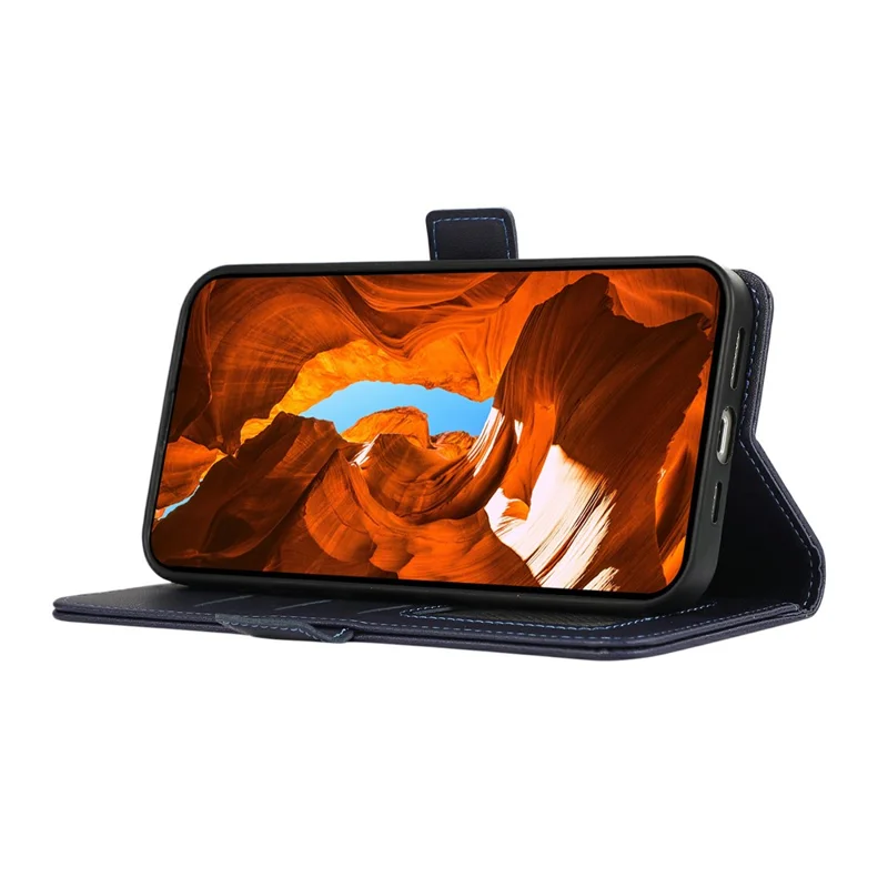 ABEEL For Samsung Galaxy A04 4G (164.4 x 76.3 x 9.1 mm) PU Leather Wallet Stand Case RFID Blocking Phone Shell - Blue