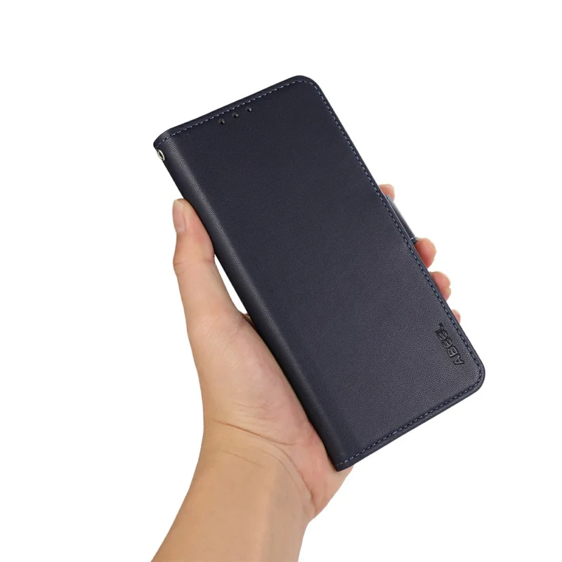 ABEEL For Samsung Galaxy A04 4G (164.4 x 76.3 x 9.1 mm) PU Leather Wallet Stand Case RFID Blocking Phone Shell - Blue