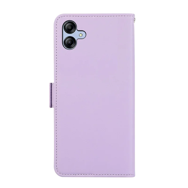 ABEEL For Samsung Galaxy A04 4G (164.4 x 76.3 x 9.1 mm) PU Leather Wallet Stand Case RFID Blocking Phone Shell - Purple
