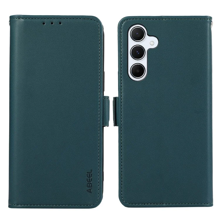 ABEEL para Samsung Galaxy A04s 4G (164,7 x 76,7 x 9,1 mm) / Funda de teléfono de cuero con bloqueo RFID para A13 5G - Verde