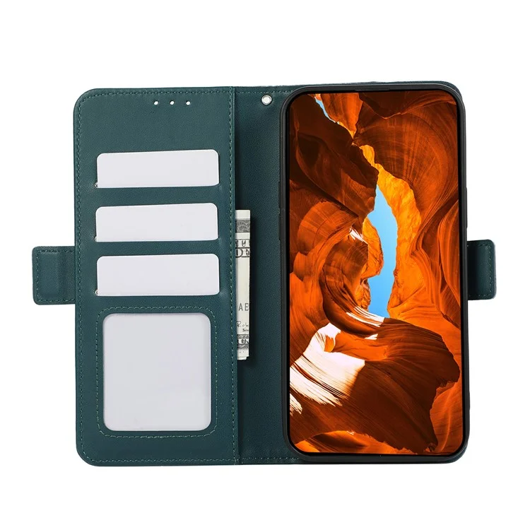 ABEEL para Samsung Galaxy A04s 4G (164,7 x 76,7 x 9,1 mm) / Funda de teléfono de cuero con bloqueo RFID para A13 5G - Verde