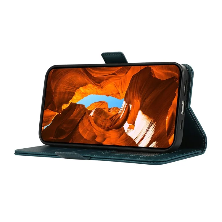 ABEEL para Samsung Galaxy A04s 4G (164,7 x 76,7 x 9,1 mm) / Funda de teléfono de cuero con bloqueo RFID para A13 5G - Verde