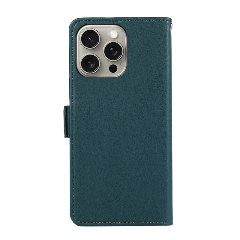 ABEEL til iPhone 14 Pro Læderetui RFID-blokerende Wallet Beskyttende telefontæske - Grøn