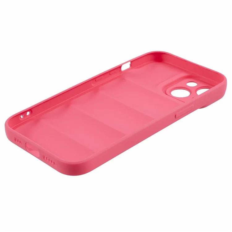 Funda para iPhone 14 de la serie JTW, diseño de chaqueta acolchada de TPU, con recorte preciso para la lente - Rosa