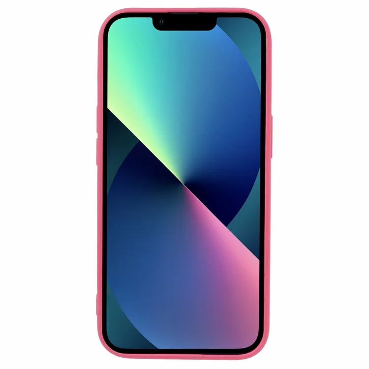 Série JTW pour iPhone 13 6.1 pouces Coque TPU Design Doudoune avec Découpe Précise de l'Objectif - Rose