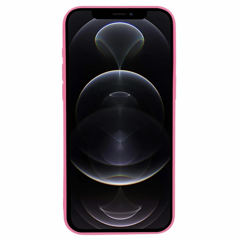 JTW Series For iPhone 12 Pro Max 6.7 inch Cell Phone Cases Rubberized Grid Down Jacket Texture Cover - Rose