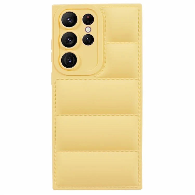 JTW Series For Samsung Galaxy S24 Ultra Cell Phone Case Rubberized  Down Jacket Design Shell - Yellow
