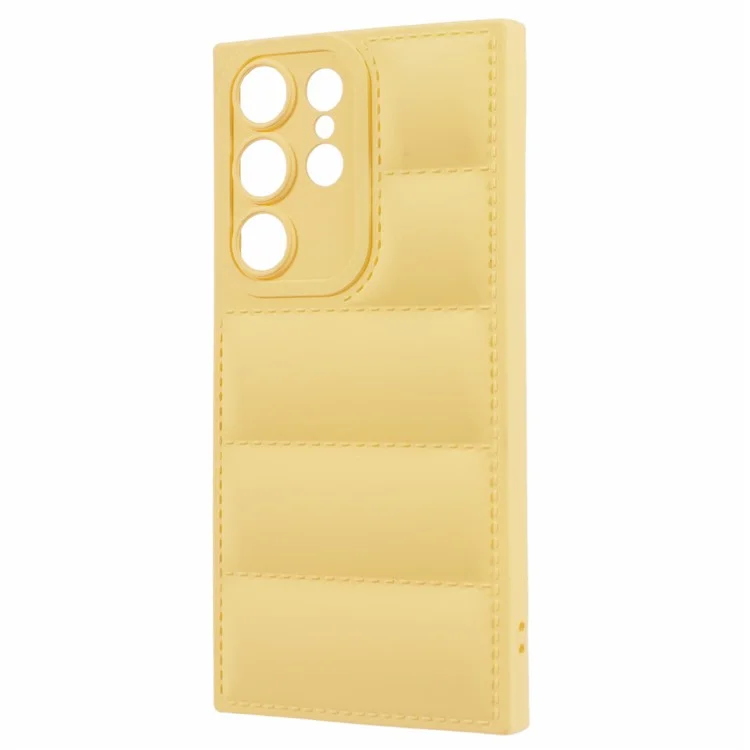 JTW Series For Samsung Galaxy S24 Ultra Cell Phone Case Rubberized  Down Jacket Design Shell - Yellow