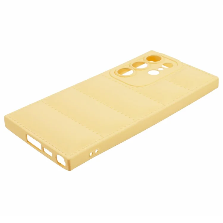 JTW Series For Samsung Galaxy S24 Ultra Cell Phone Case Rubberized  Down Jacket Design Shell - Yellow