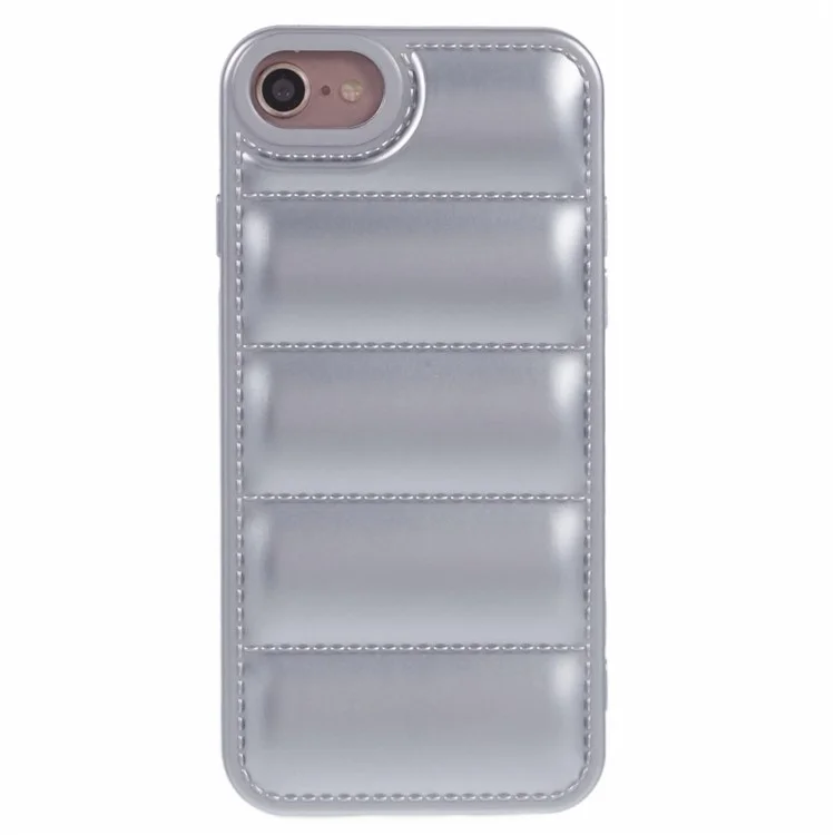 JTW Series For  iPhone 6 / 6s / 7 / 8 / SE (2020) / SE (2022) Rubberized Case Down Jacket TPU Phone Protector - Silver