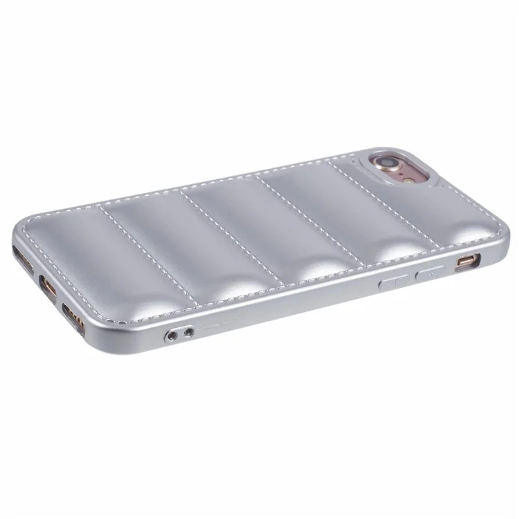 JTW Series For  iPhone 6 / 6s / 7 / 8 / SE (2020) / SE (2022) Rubberized Case Down Jacket TPU Phone Protector - Silver