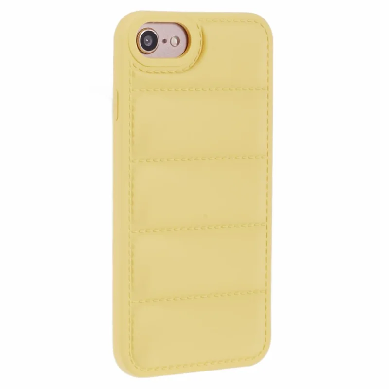 JTW Series For  iPhone 6 / 6s / 7 / 8 / SE (2020) / SE (2022) Rubberized Case Down Jacket TPU Phone Protector - Yellow