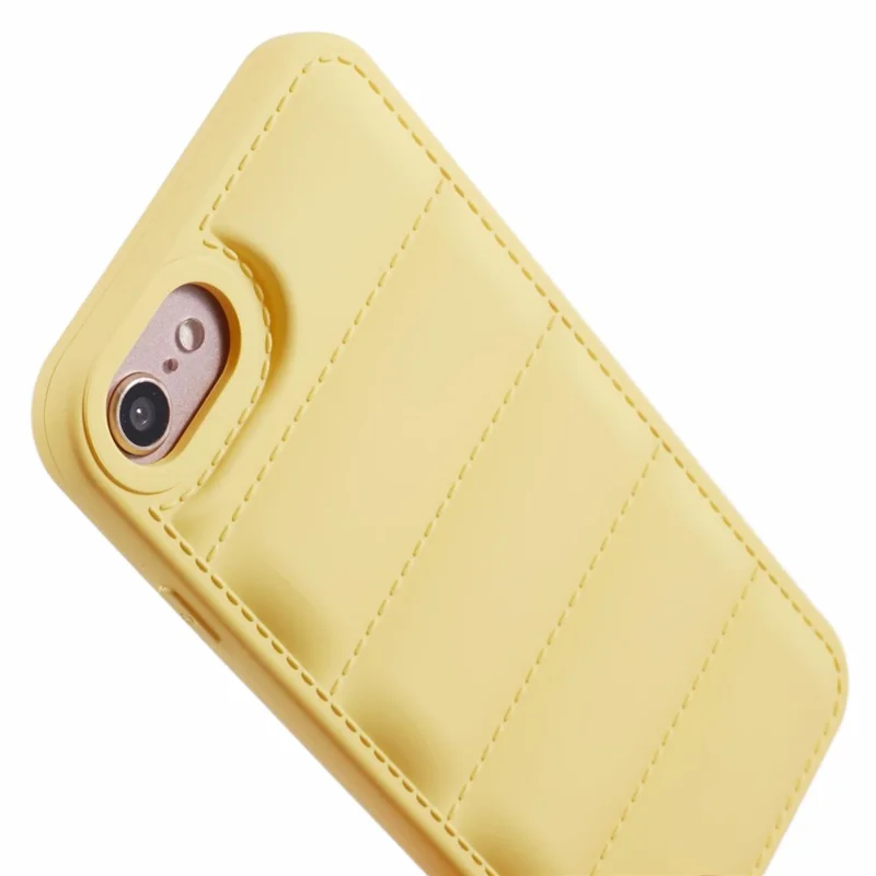 JTW Series For  iPhone 6 / 6s / 7 / 8 / SE (2020) / SE (2022) Rubberized Case Down Jacket TPU Phone Protector - Yellow