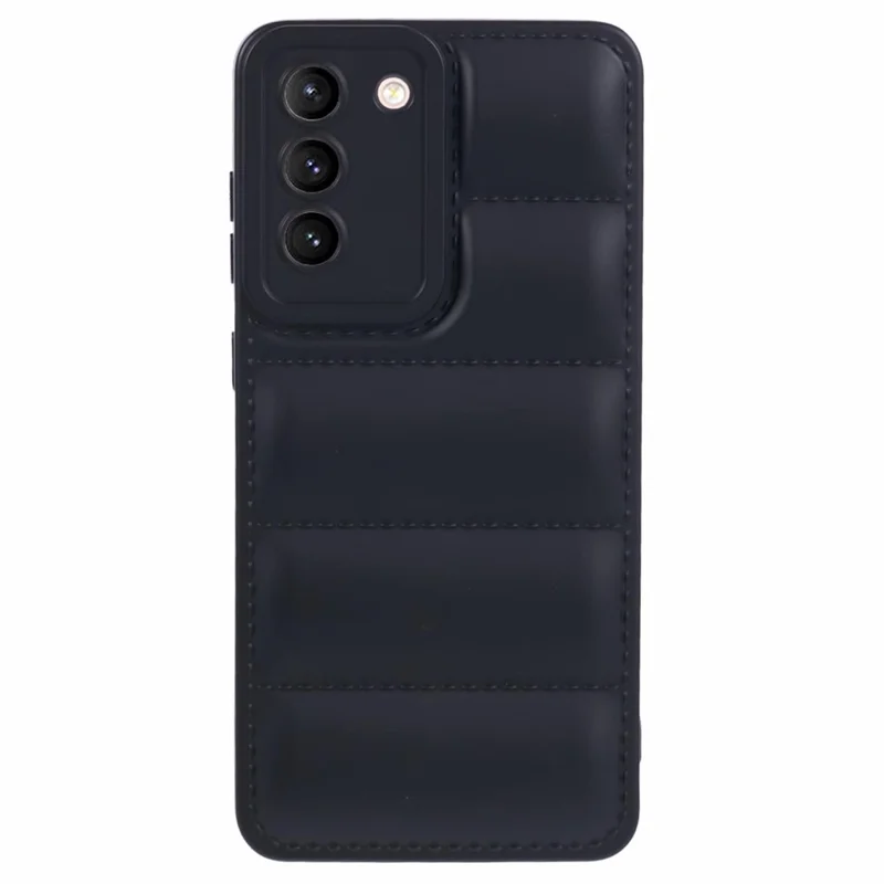 JTW Series For Samsung Galaxy S21 4G / 5G Case Down Jacket TPU Shockproof Phone Protector - Black