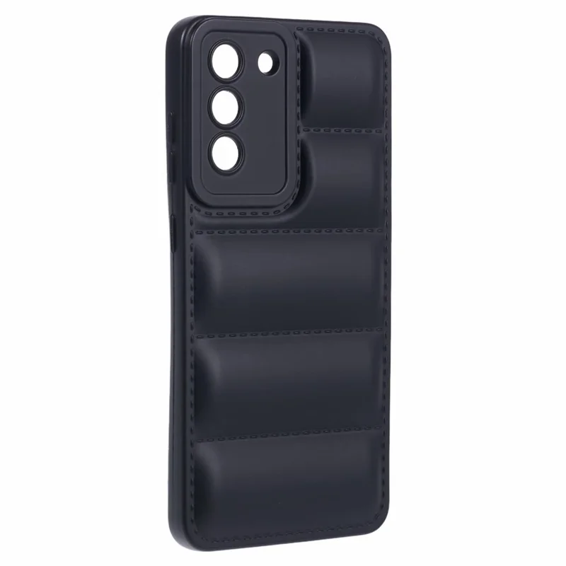 JTW Series For Samsung Galaxy S21 4G / 5G Case Down Jacket TPU Shockproof Phone Protector - Black