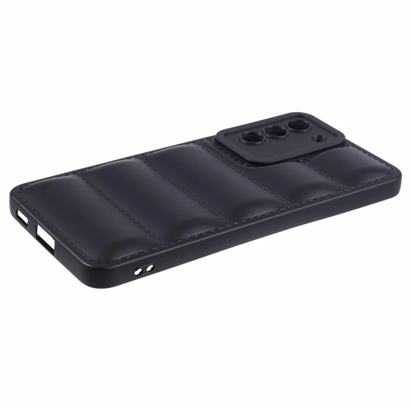 JTW Series For Samsung Galaxy S21 4G / 5G Case Down Jacket TPU Shockproof Phone Protector - Black
