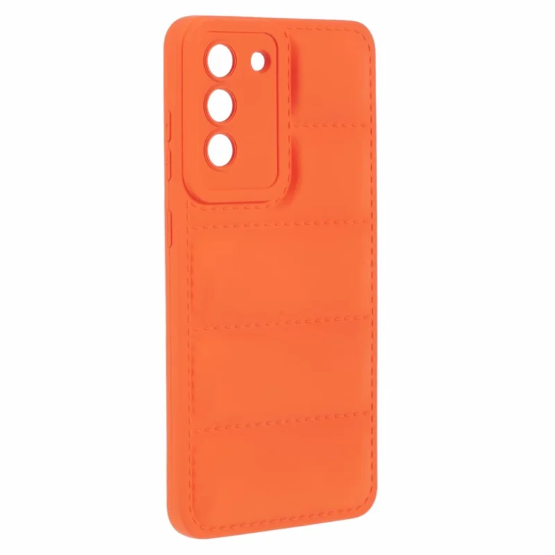 JTW Series For Samsung Galaxy S21 4G / 5G Case Down Jacket TPU Shockproof Phone Protector - Orange