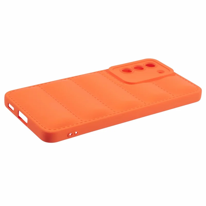 JTW Series For Samsung Galaxy S21 4G / 5G Case Down Jacket TPU Shockproof Phone Protector - Orange