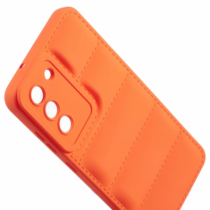 JTW Series For Samsung Galaxy S21 4G / 5G Case Down Jacket TPU Shockproof Phone Protector - Orange
