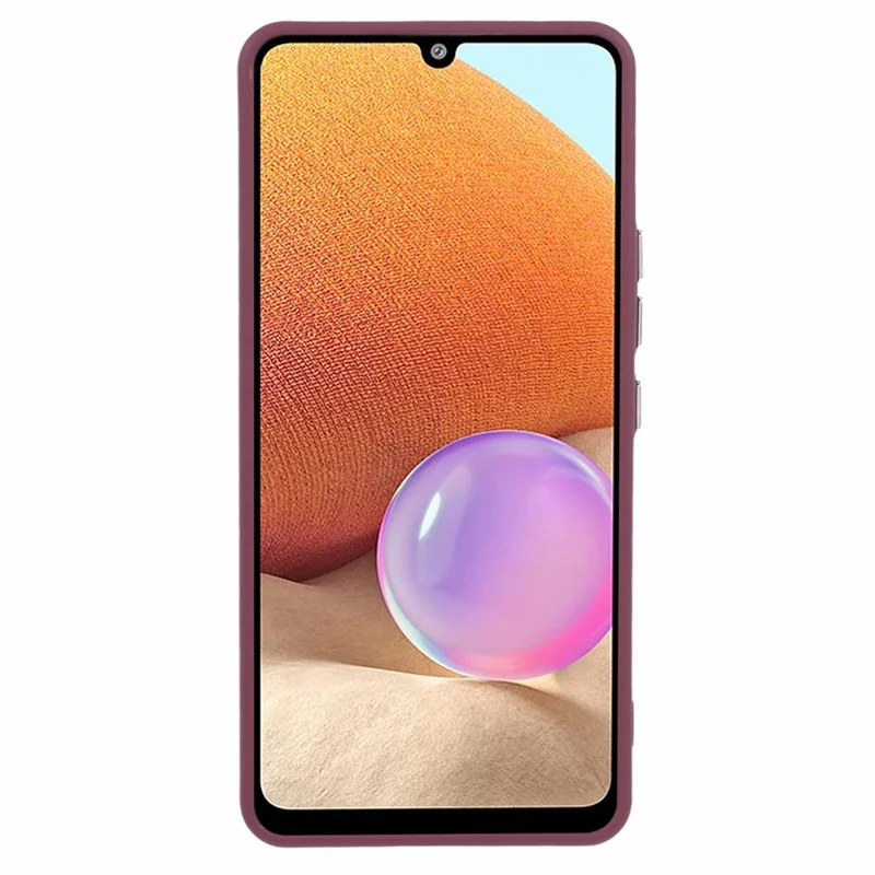 QH Series for Samsung Galaxy A32 4G (EU Version) Case Hidden Kickstand Soft Silicone Phone Cover - Wine Red