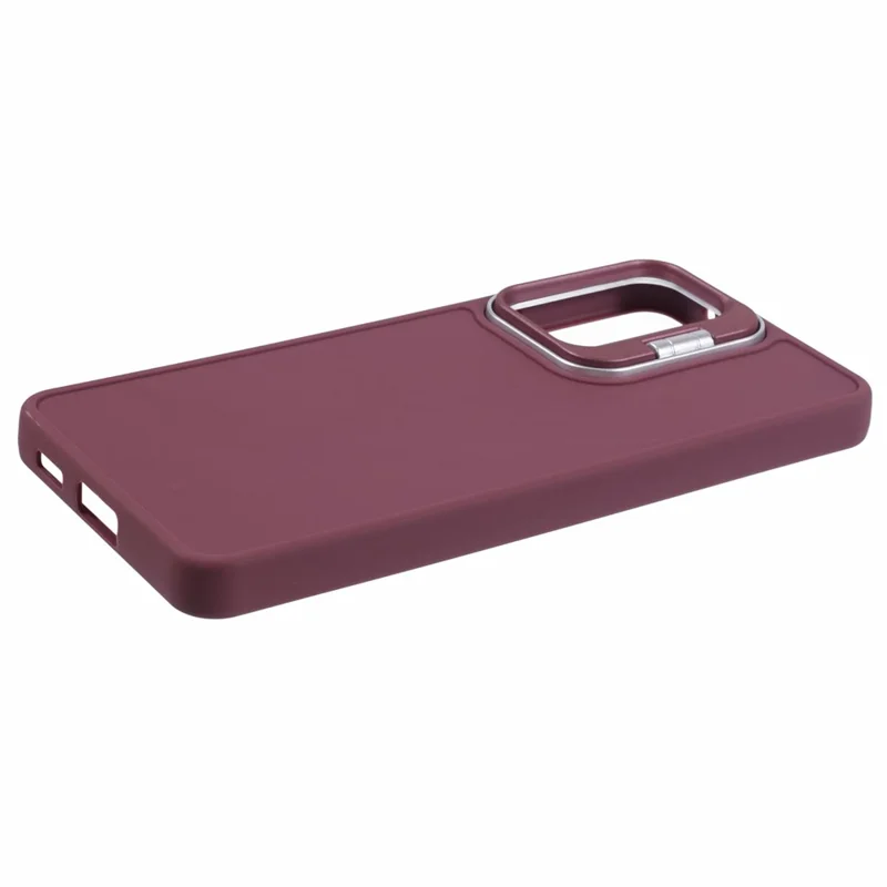 QH Series for Samsung Galaxy A23 4G / A23 5G (Global Version) Silicone Case Lens Frame Kickstand Phone Cover - Wine Red