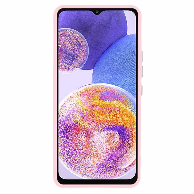 QH Series for Samsung Galaxy A13 4G / 5G Case Lens Frame Kickstand Silicone Phone Cover - Pink