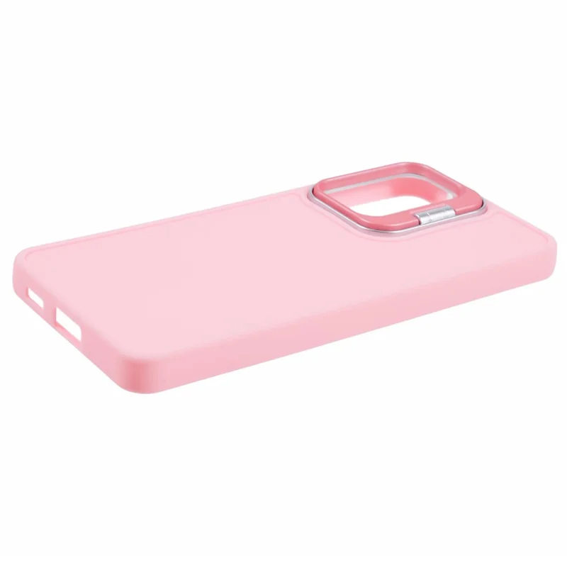 QH Series for Samsung Galaxy A13 4G / 5G Case Lens Frame Kickstand Silicone Phone Cover - Pink