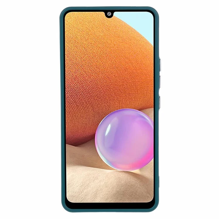 QH Series per Samsung Galaxy A33 5G Case Hidden Kickstand Slim Silicone Protective Back Cover - Army Green