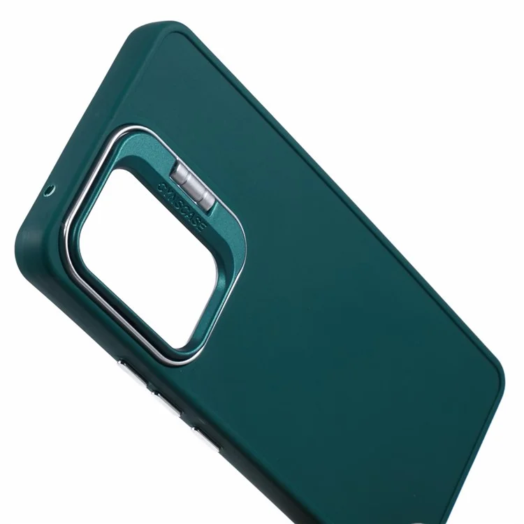 Série QH pour la Samsung Galaxy A53 5G, étui de protection en silicone pour téléphone avec support pour objectif - Vert armée