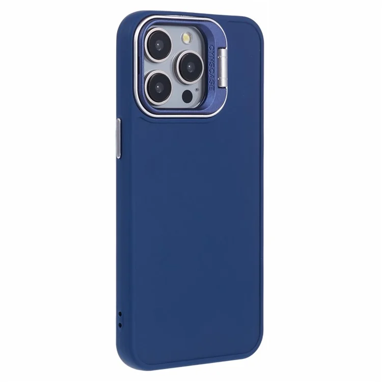 QH Series for iPhone 14 Pro Funda de silicona con tacto sedoso Soporte invisible para teléfono - Zafiro
