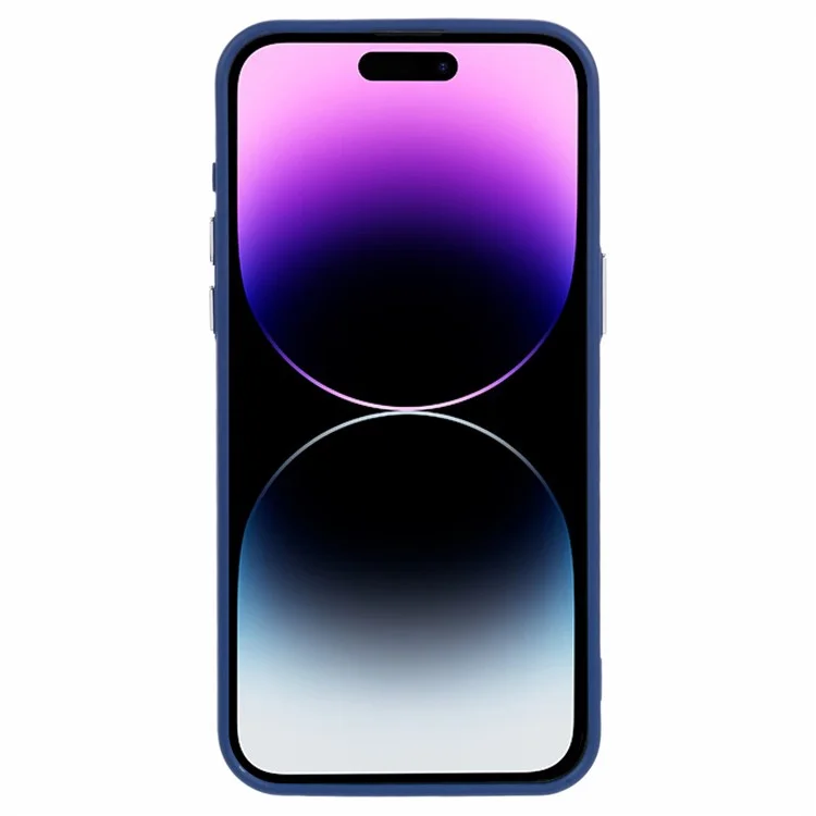 QH Series for iPhone 14 Pro Funda de silicona con tacto sedoso Soporte invisible para teléfono - Zafiro