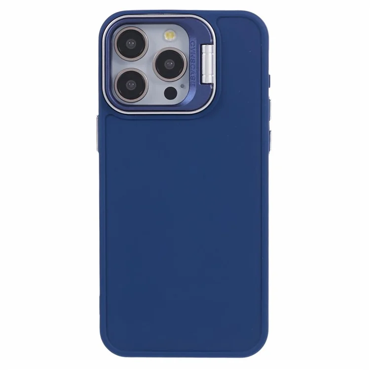 QH Series for iPhone 14 Pro Funda de silicona con tacto sedoso Soporte invisible para teléfono - Zafiro