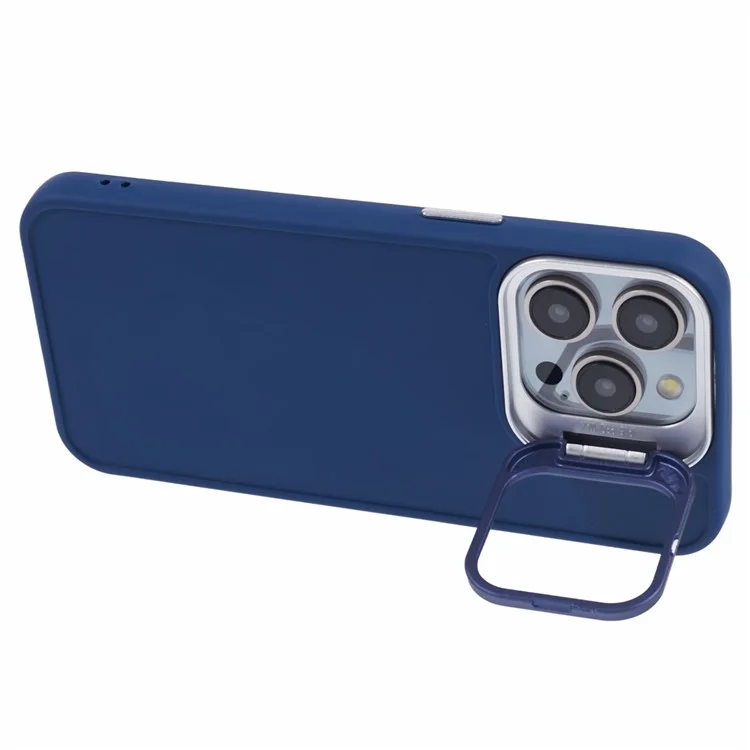 QH Series for iPhone 14 Pro Funda de silicona con tacto sedoso Soporte invisible para teléfono - Zafiro