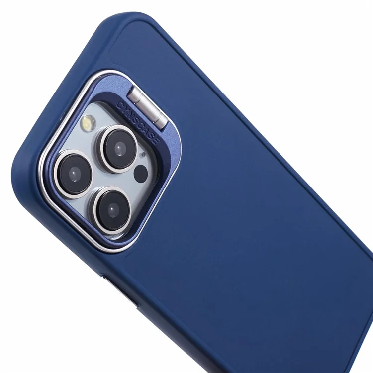 QH Series for iPhone 14 Pro Funda de silicona con tacto sedoso Soporte invisible para teléfono - Zafiro