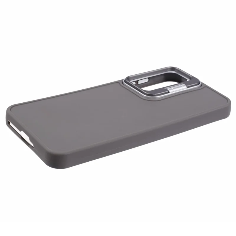 QH Series for Samsung Galaxy A55 5G / A35 5G Silicone Phone Case with Invisible Lens Kickstand - Khaki