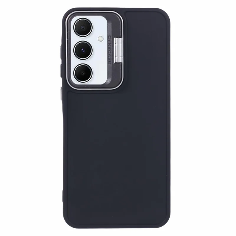 QH Series for Samsung Galaxy A15 4G / 5G Case Shockproof Silicone Phone Cover with Kickstand - Black