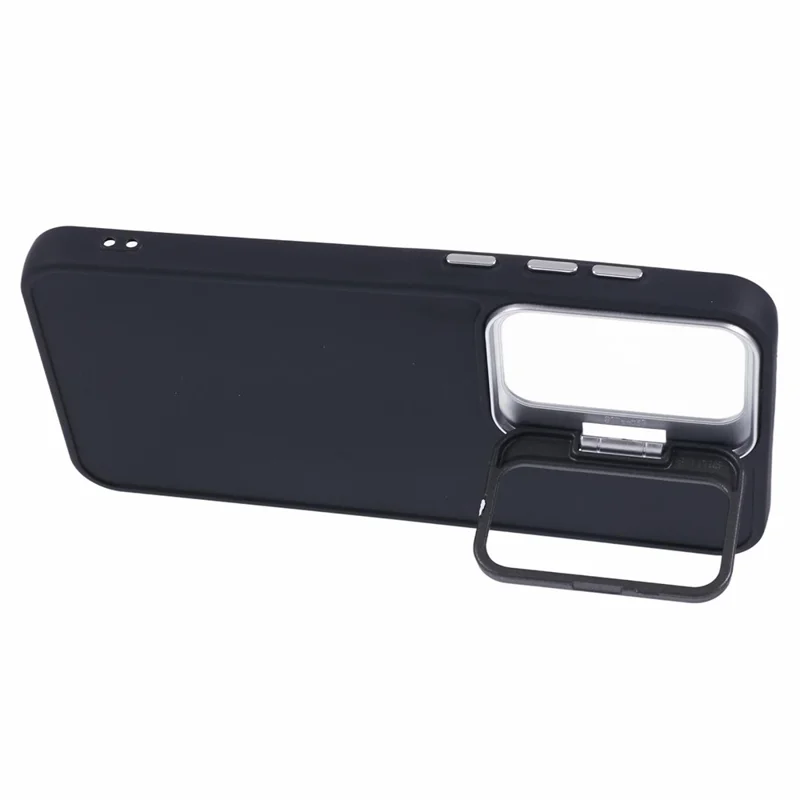 QH Series for Samsung Galaxy A15 4G / 5G Case Shockproof Silicone Phone Cover with Kickstand - Black