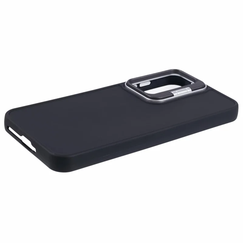 QH Series for Samsung Galaxy A15 4G / 5G Case Shockproof Silicone Phone Cover with Kickstand - Black