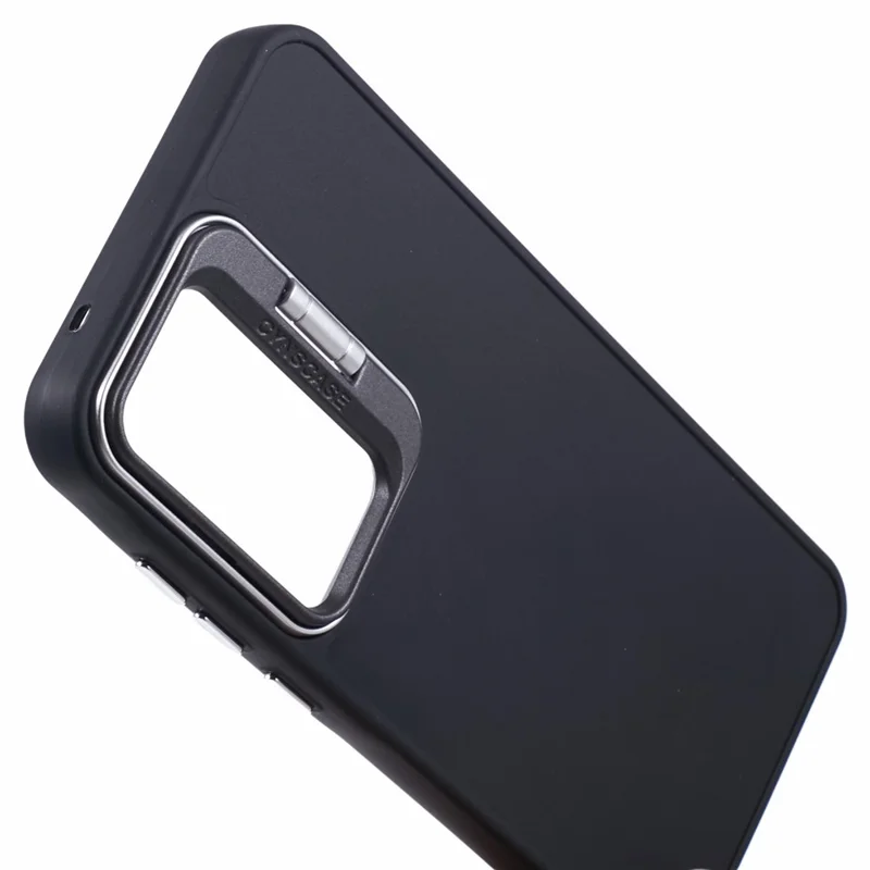 QH Series for Samsung Galaxy A15 4G / 5G Case Shockproof Silicone Phone Cover with Kickstand - Black