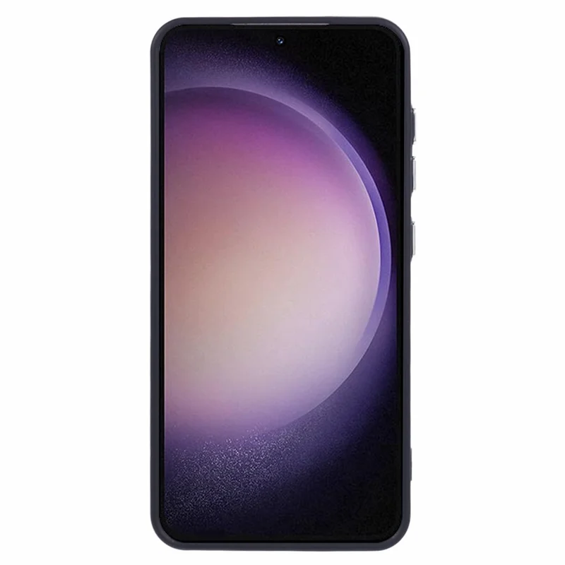 Чехол для Samsung Galaxy S23+ из серии QH, силиконовый чехол для телефона с скрытой линзой-подставкой - черный