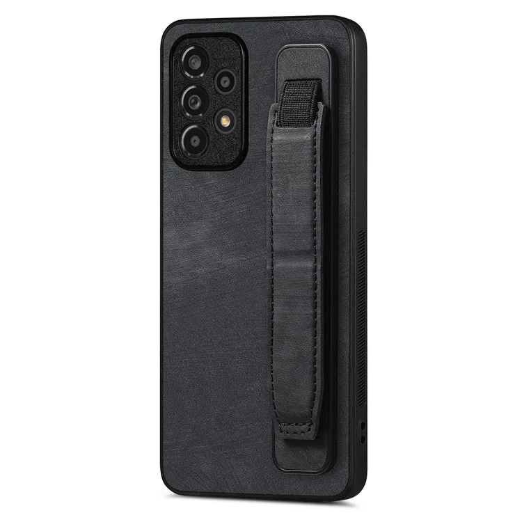 D11 For Samsung Galaxy A13 4G Case Card Slots Kickstand  PU Leather+TPU Phone Cover - Black