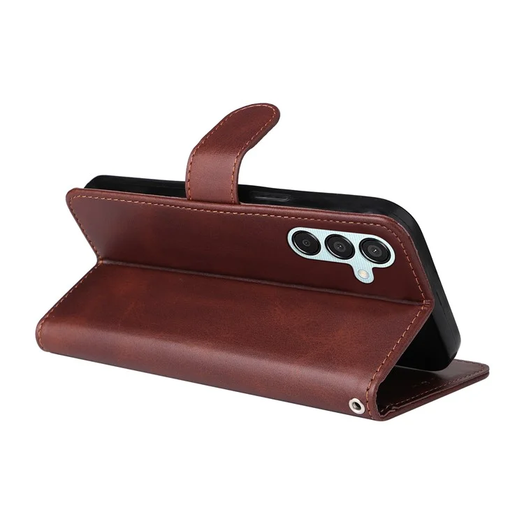 Per Samsung Galaxy M15 5G / F15 5G Custodia in Pelle PU con Supporto per Visione / 3 Porta Carte - Marrone