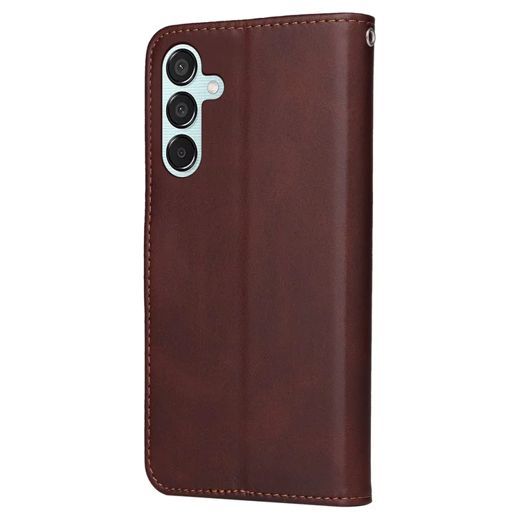 Per Samsung Galaxy M15 5G / F15 5G Custodia in Pelle PU con Supporto per Visione / 3 Porta Carte - Marrone