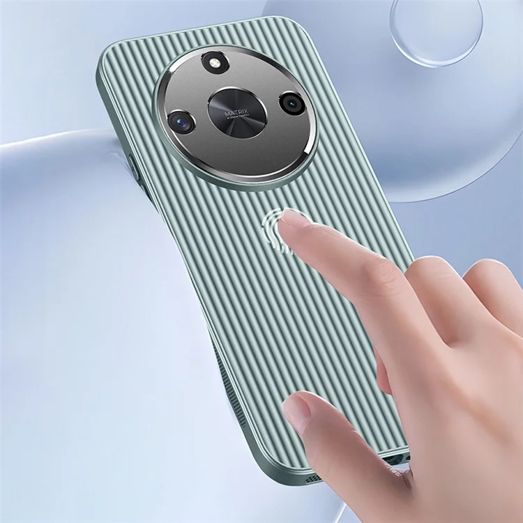 For Honor X50 5G Slim-Fit Phone Shell Anti-Scratch Metal+PC+TPU Cell Phone Case - Verde