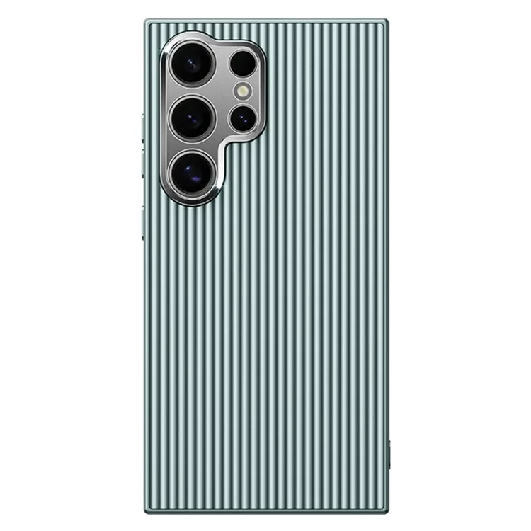 Para Samsung Galaxy S24 Ultra Phone Shell Metal+PC+TPU Phone Case Drop Protection Mobile Cover - Verde